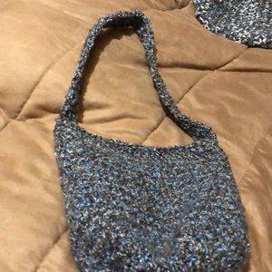 Homemade crocheted purse